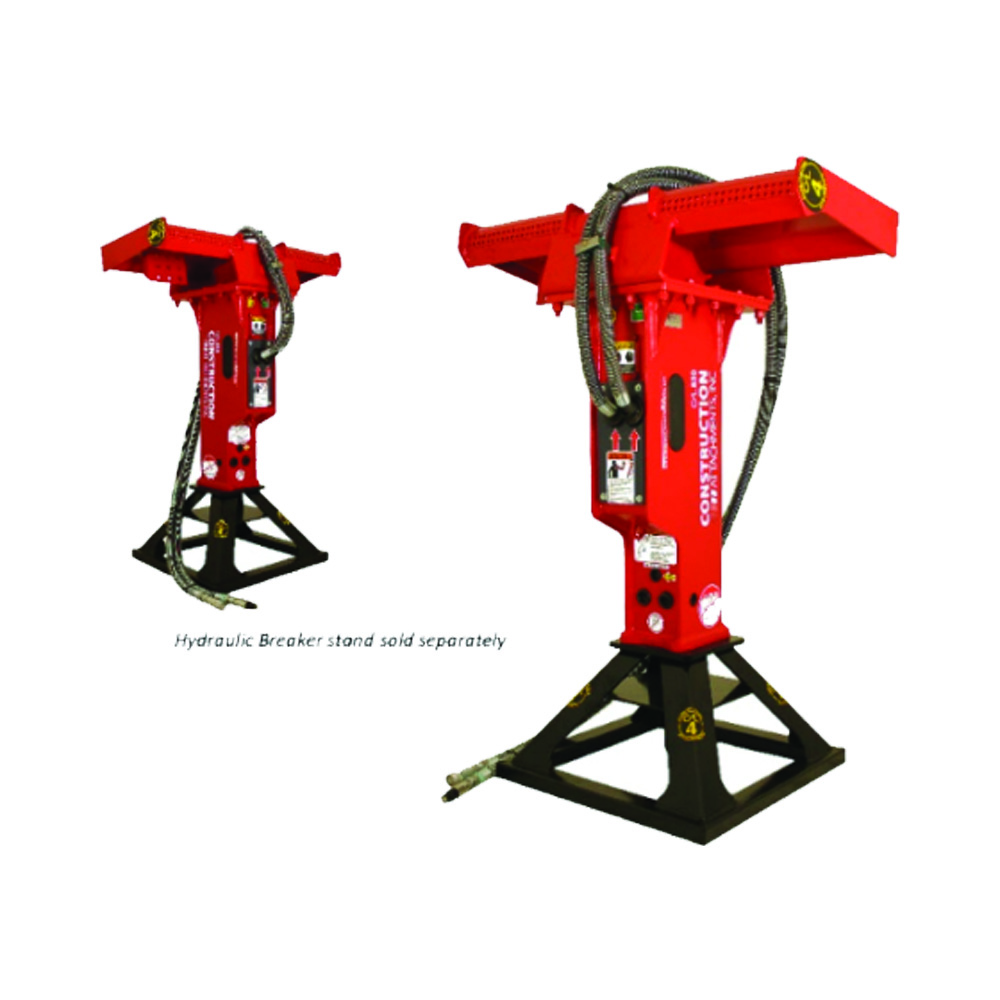 Skid steer hydraulic breaker for concrete rock and demolition