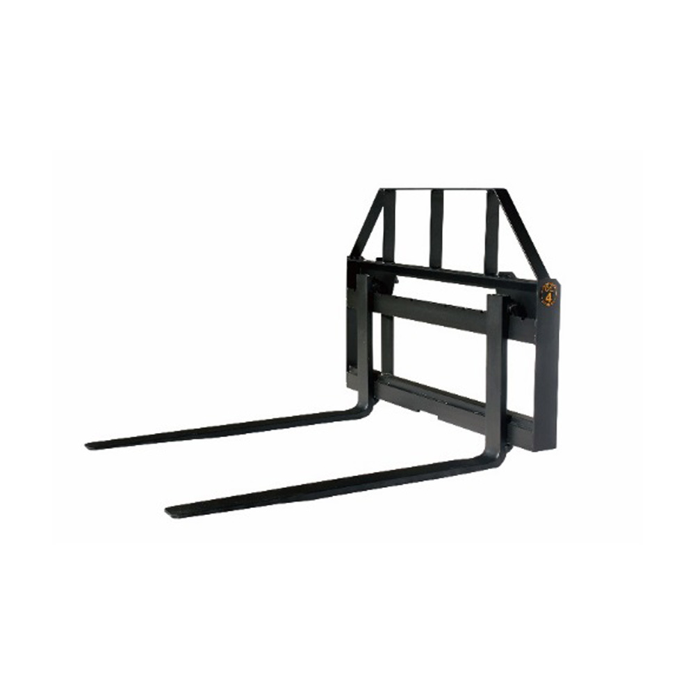 Compact pallet forks for tractor loaders and mini skid steers